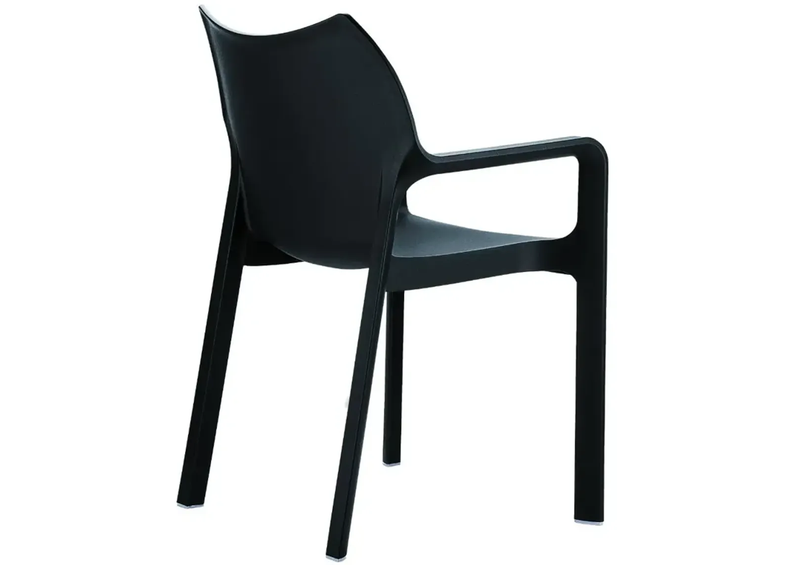 Compamia Diva Resin Outdoor Dining Arm Chair Black