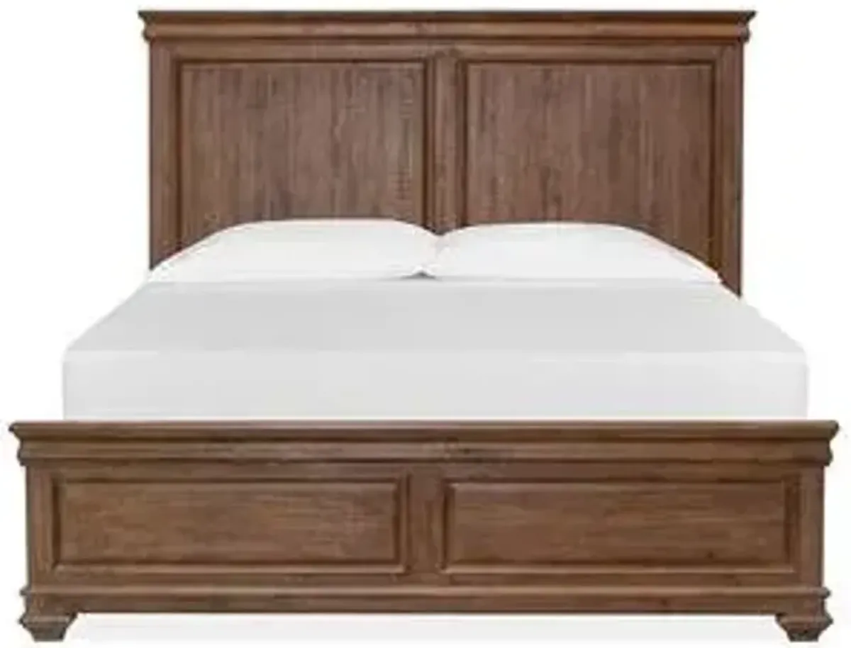 Magnussen Wood Panel Bed Lyon King Headboard