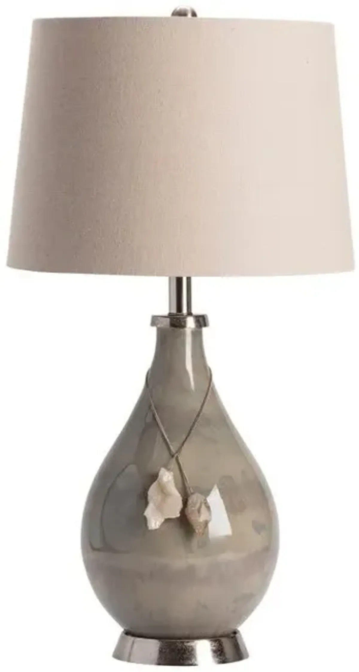 Crestview Claire Beige/Off-White Table Lamp