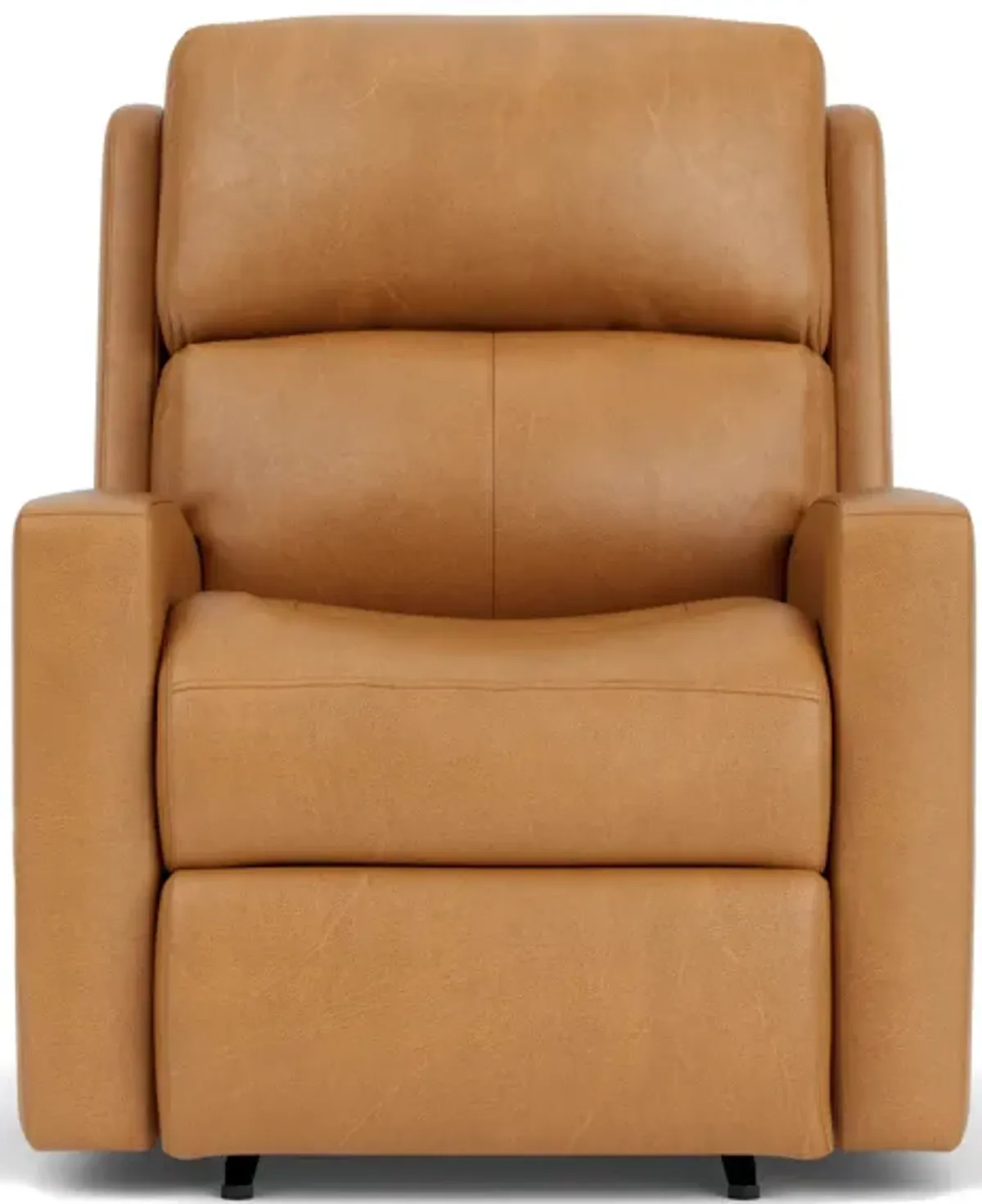 Flexsteel Catalina Camel Leather Power Rocking Recliner with Power Headrest