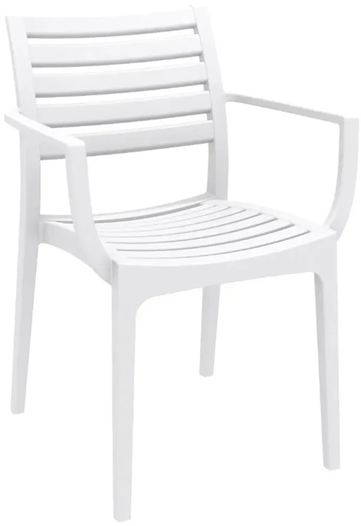 Compamia Artemis Resin Rectangle Dining Set with 6 Arm Chairs White