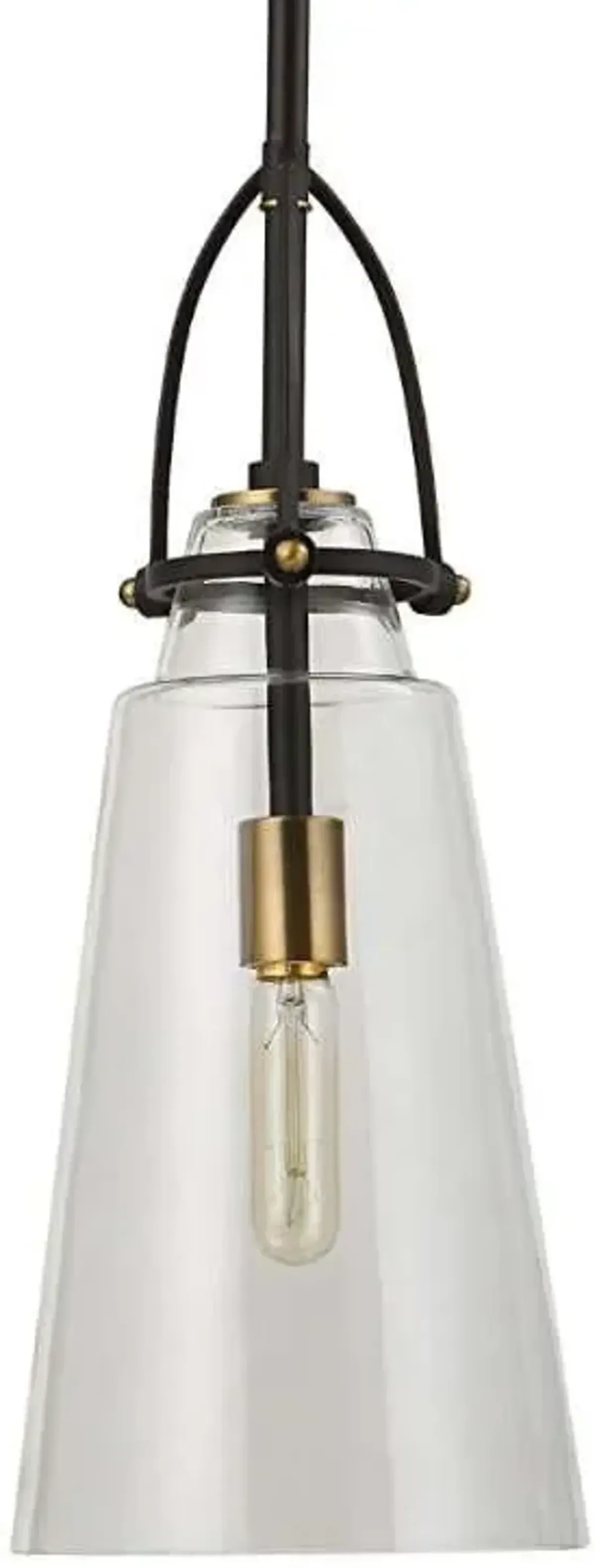 Uttermost Saugus 1-Light Antique Brass/Black Pendant