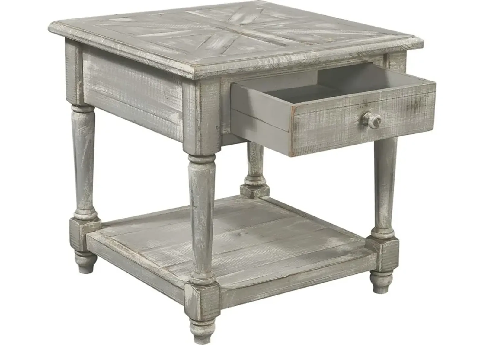 Aspenhome Hinsdale Greywood Square End Table