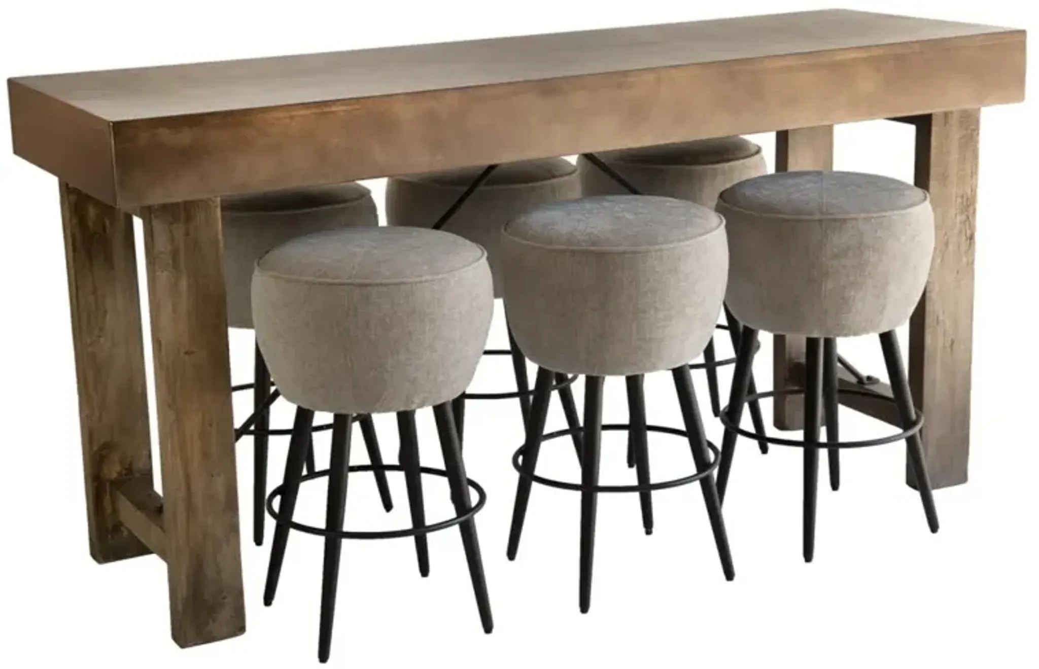 Nest Home Francis 72 Inch Counter-Height Table with Zinc Finished Mdf ...