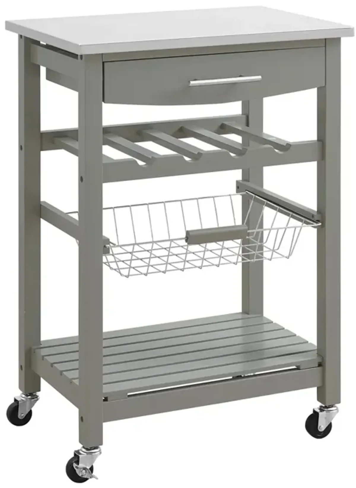 Linon Clarke Gray Kitchen Cart