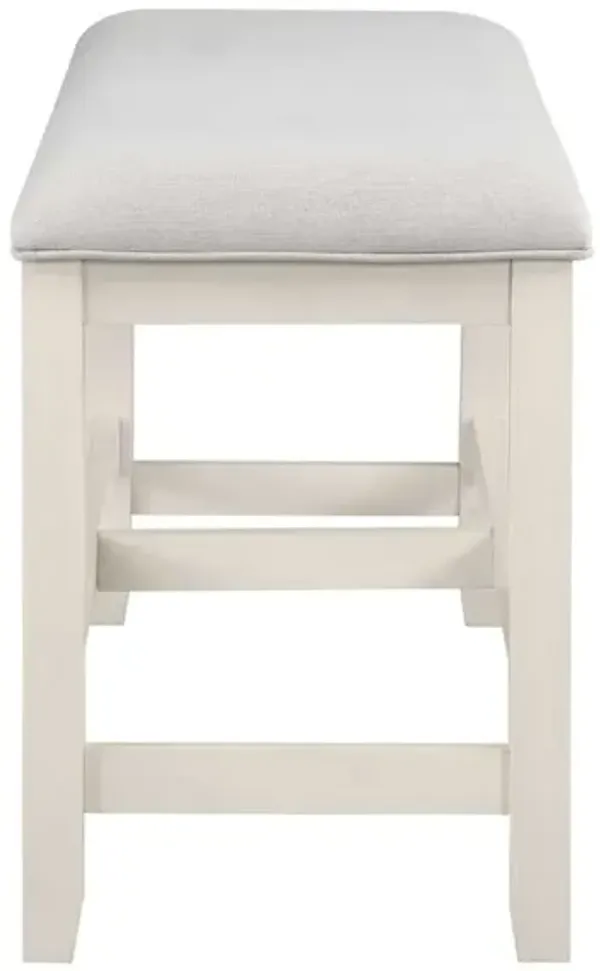 Steve Silver Hyland Counter Bench In Vanilla Finish