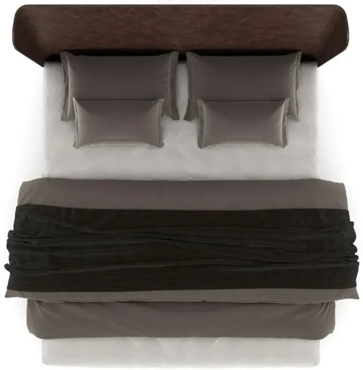 Casa Inspirata Continental King Bed in Brunette Dark Brown Wood Finish