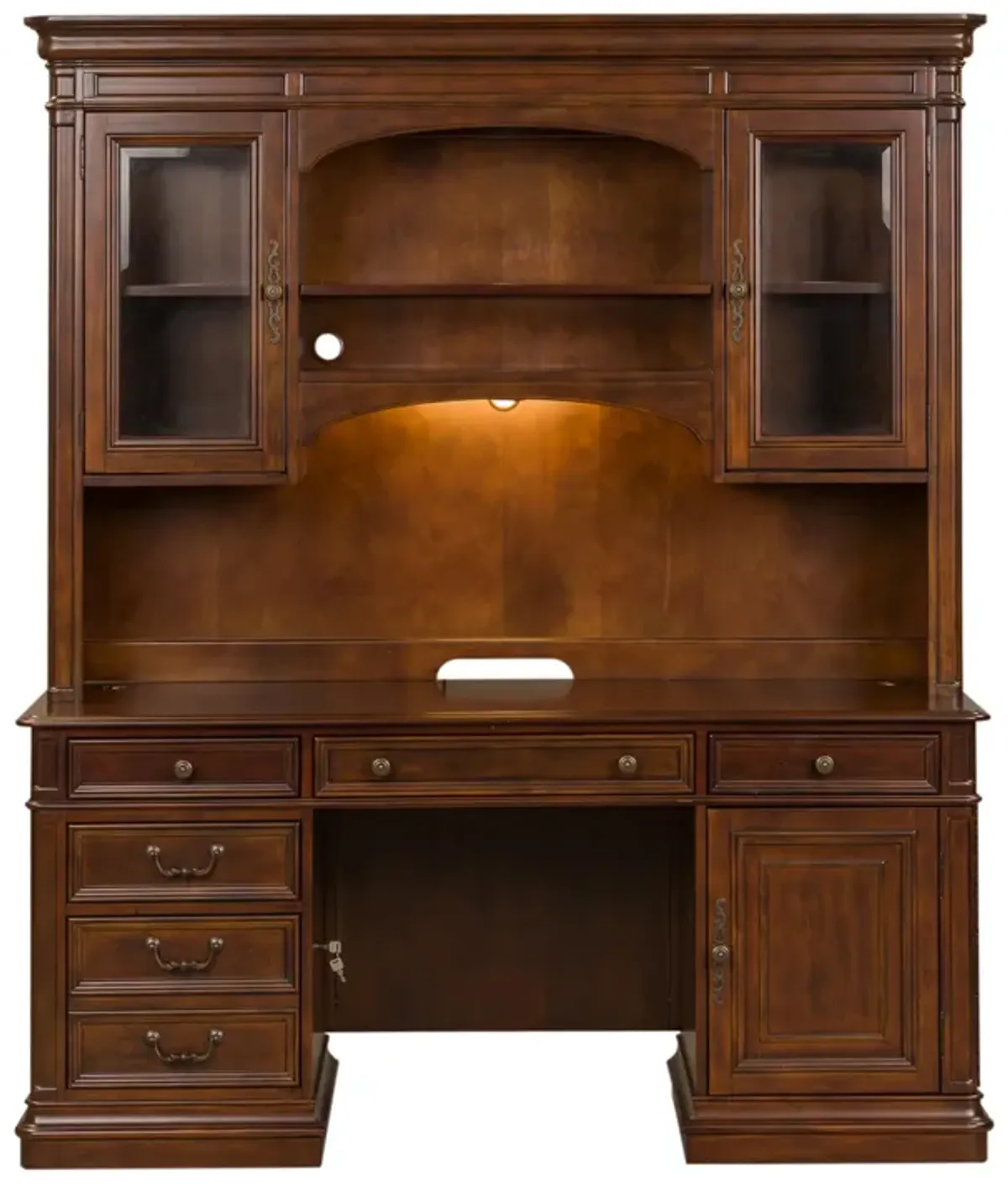 Liberty Furniture Brayton Manor Cognac Jr. Executive Credenza Set