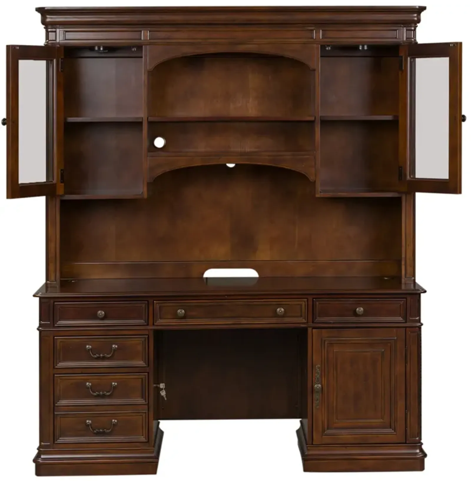 Liberty Furniture Brayton Manor Cognac Jr. Executive Credenza Set