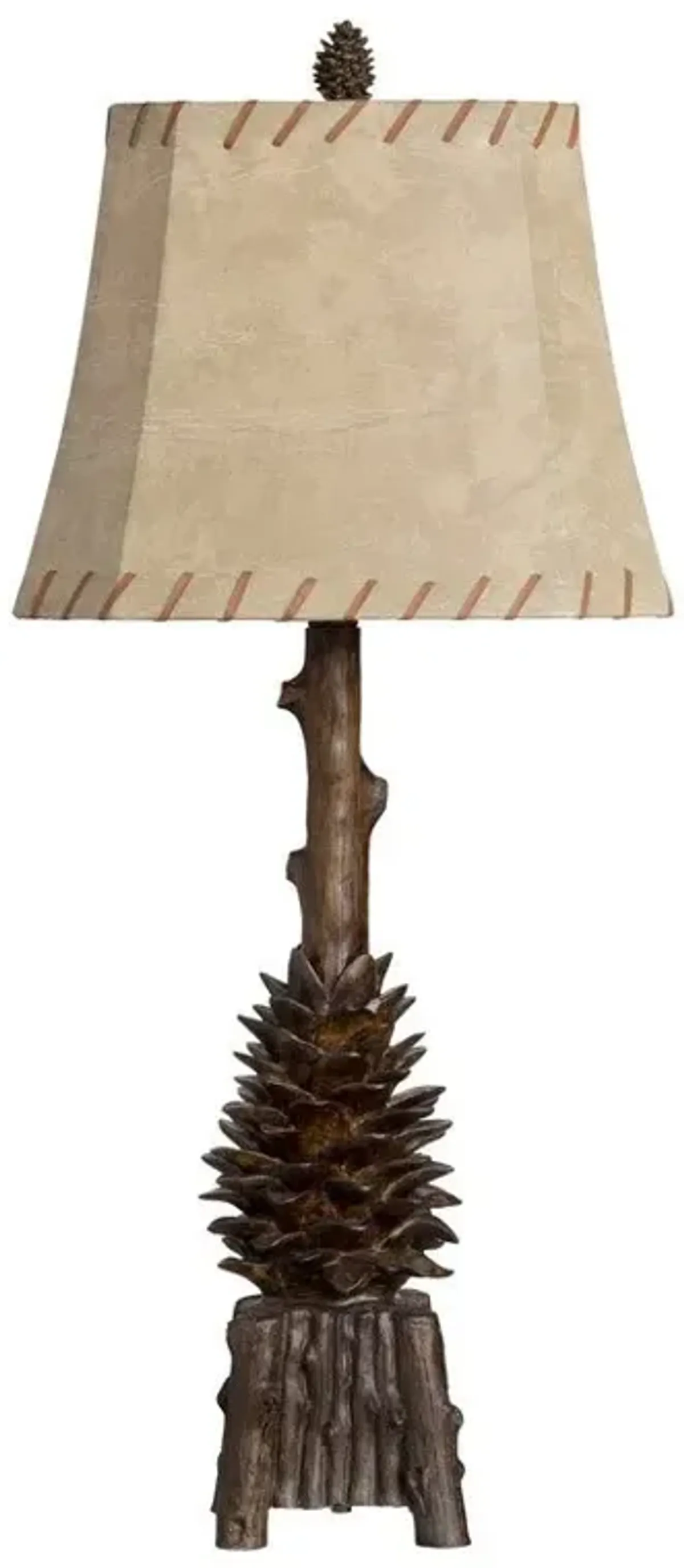 Crestview The Standing Pinecone Beige/Dark Brown Table Lamp