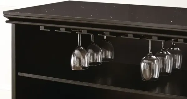 Steve Silver Garcia Top Bar In Ebony Finish