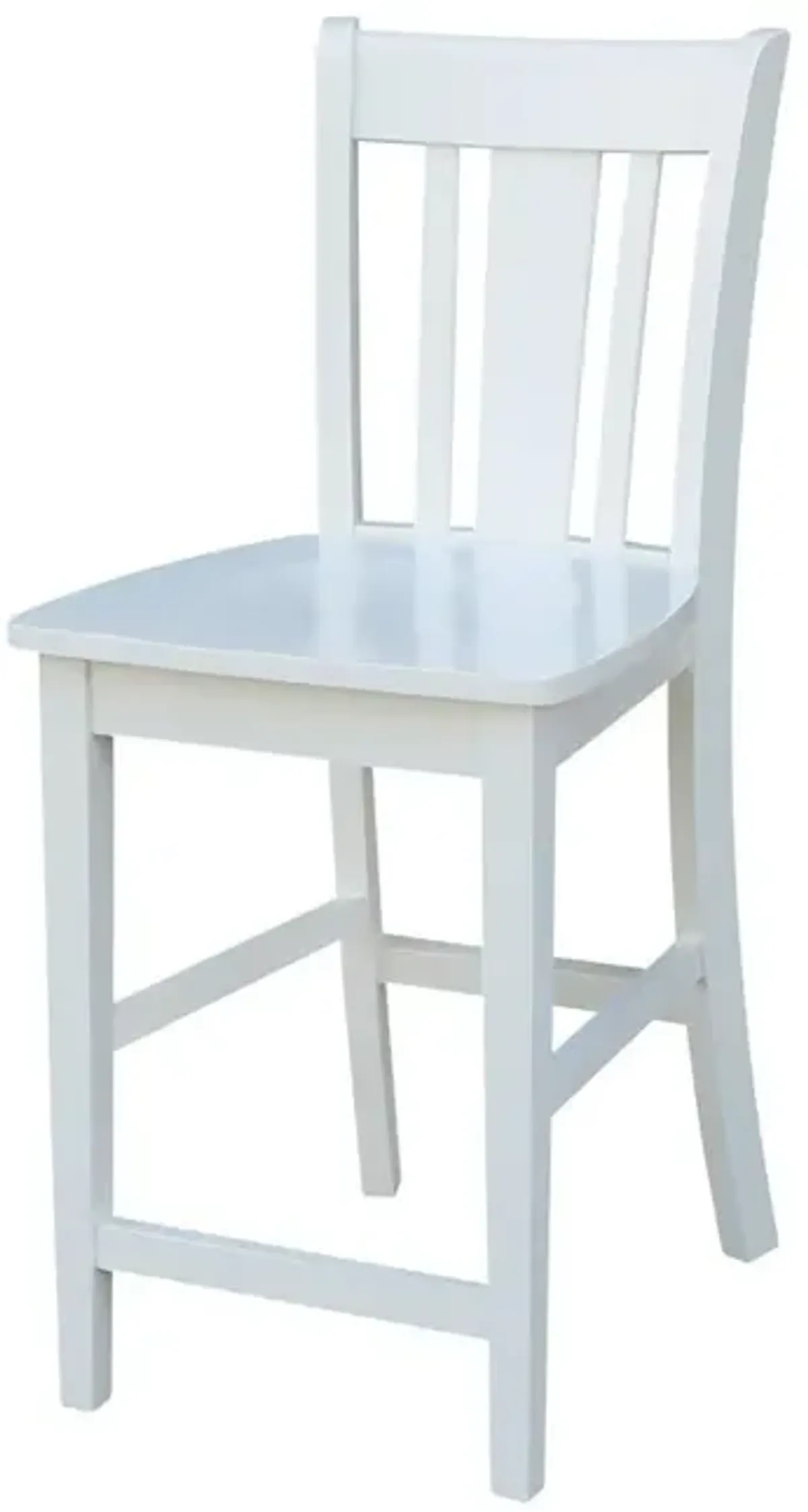 John Thomas Dining Essentials San Remo Wood Stool in Pure White