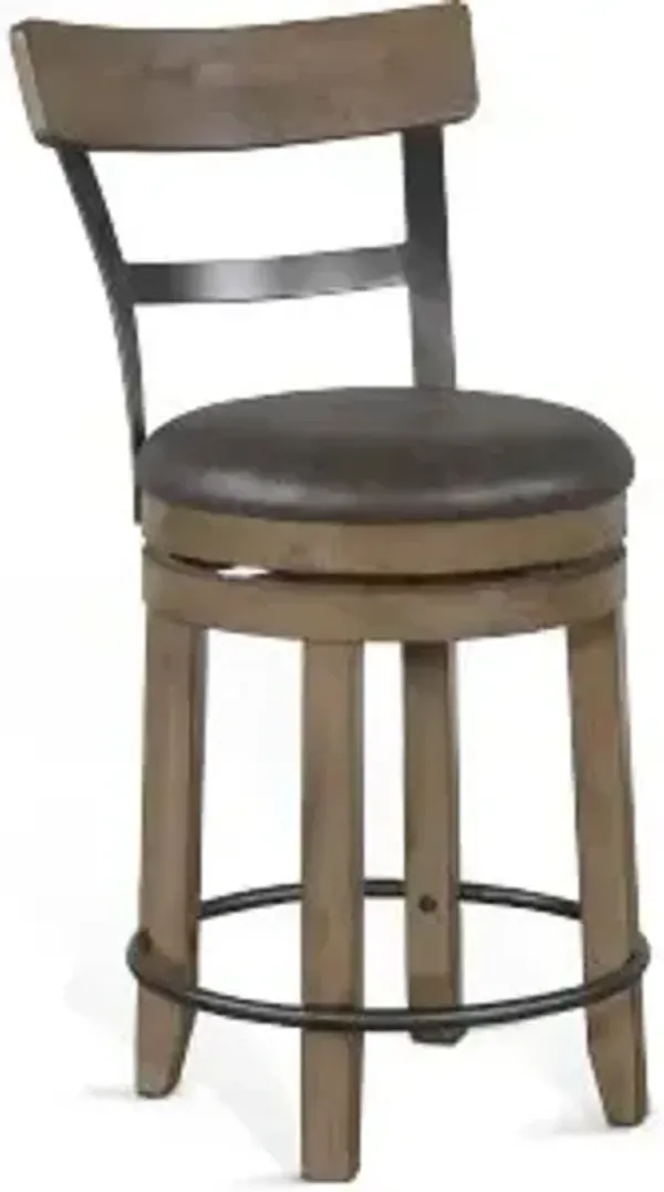 Sunny Designs Doe Valley Buckskin 38 Inch Swivel Barstool