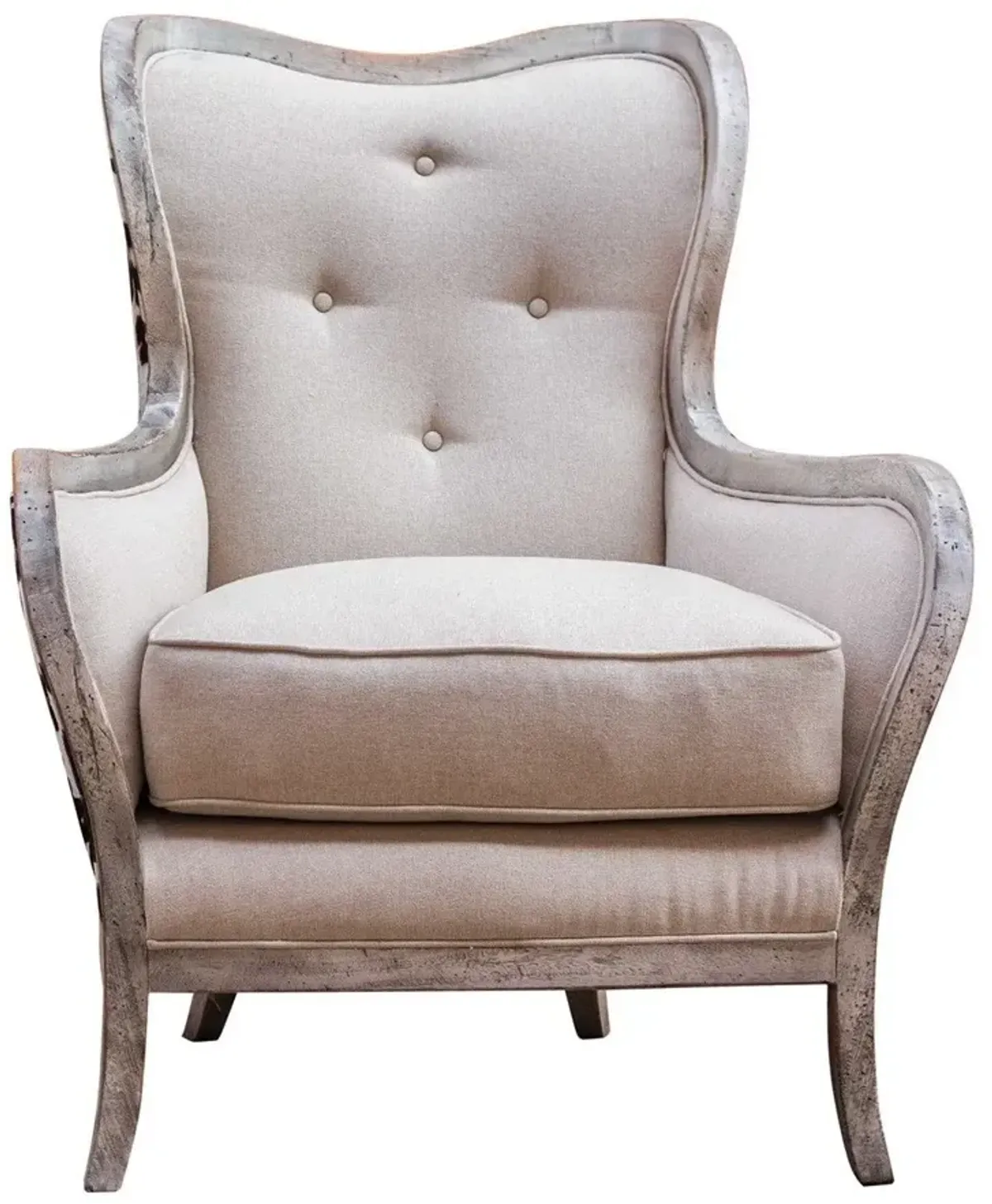 Uttermost Chalina Millky White Arm Chair