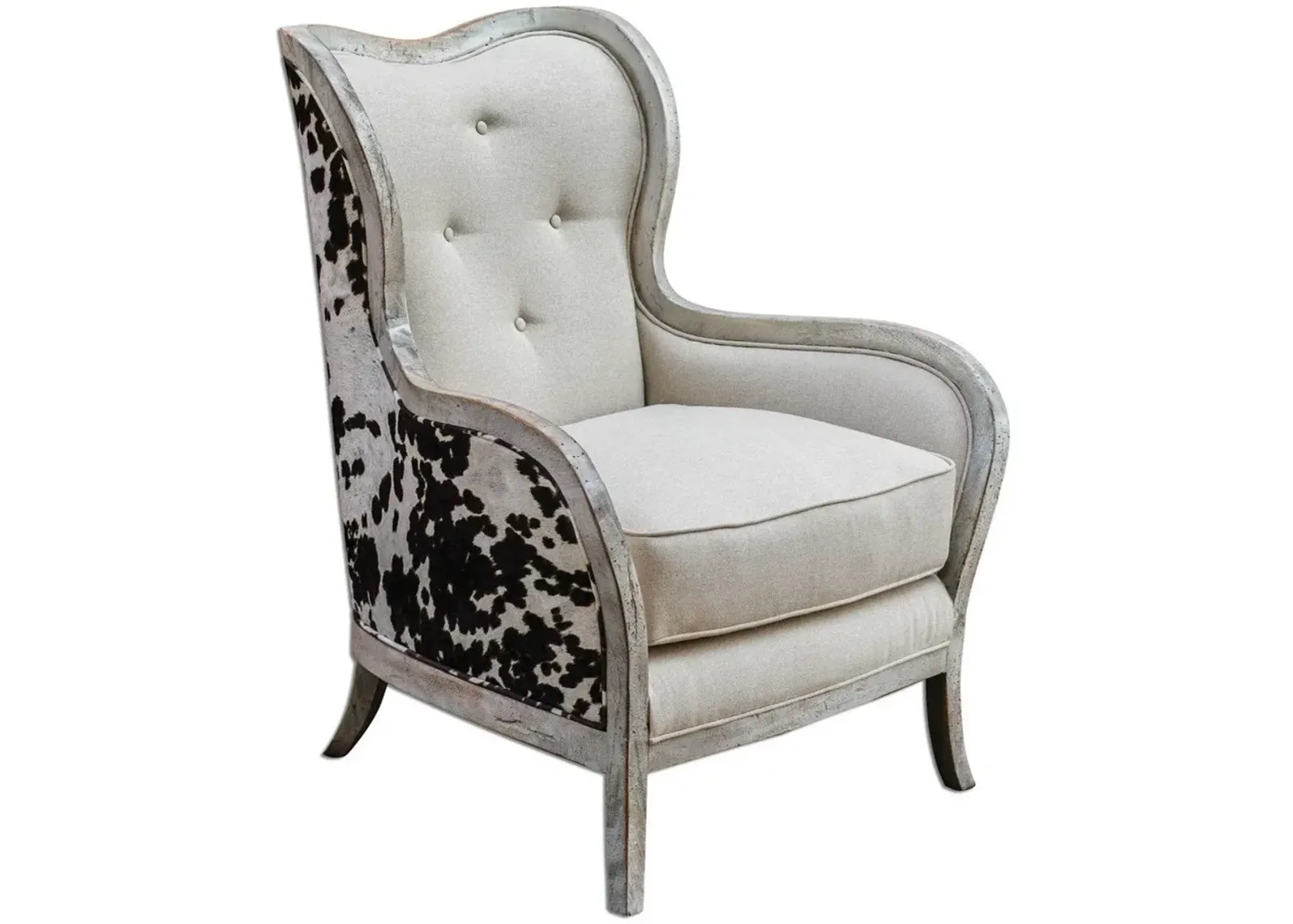 Uttermost Chalina Millky White Arm Chair