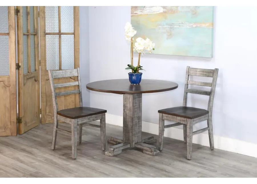 HOMESTEAD HILLS TOBACCO LEAF & ALPINE GREY DROP LEAF DINING TABLE