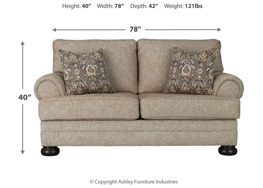 KANANWOOD LOVESEAT OATMEAL SIGNATURE DESIGN