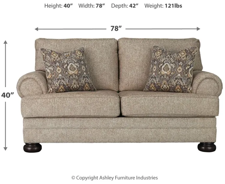 KANANWOOD LOVESEAT OATMEAL SIGNATURE DESIGN