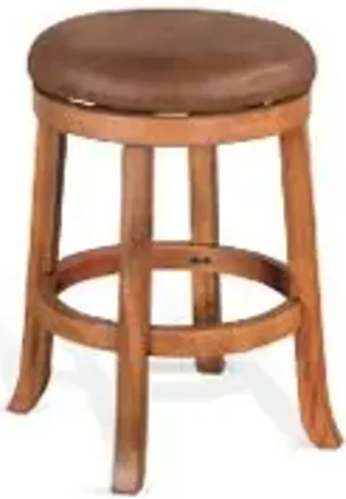 Sunny Designs Sedona Rustic Oak 24 Inch Swivel Counter-Height Stool with Cushioned Seat