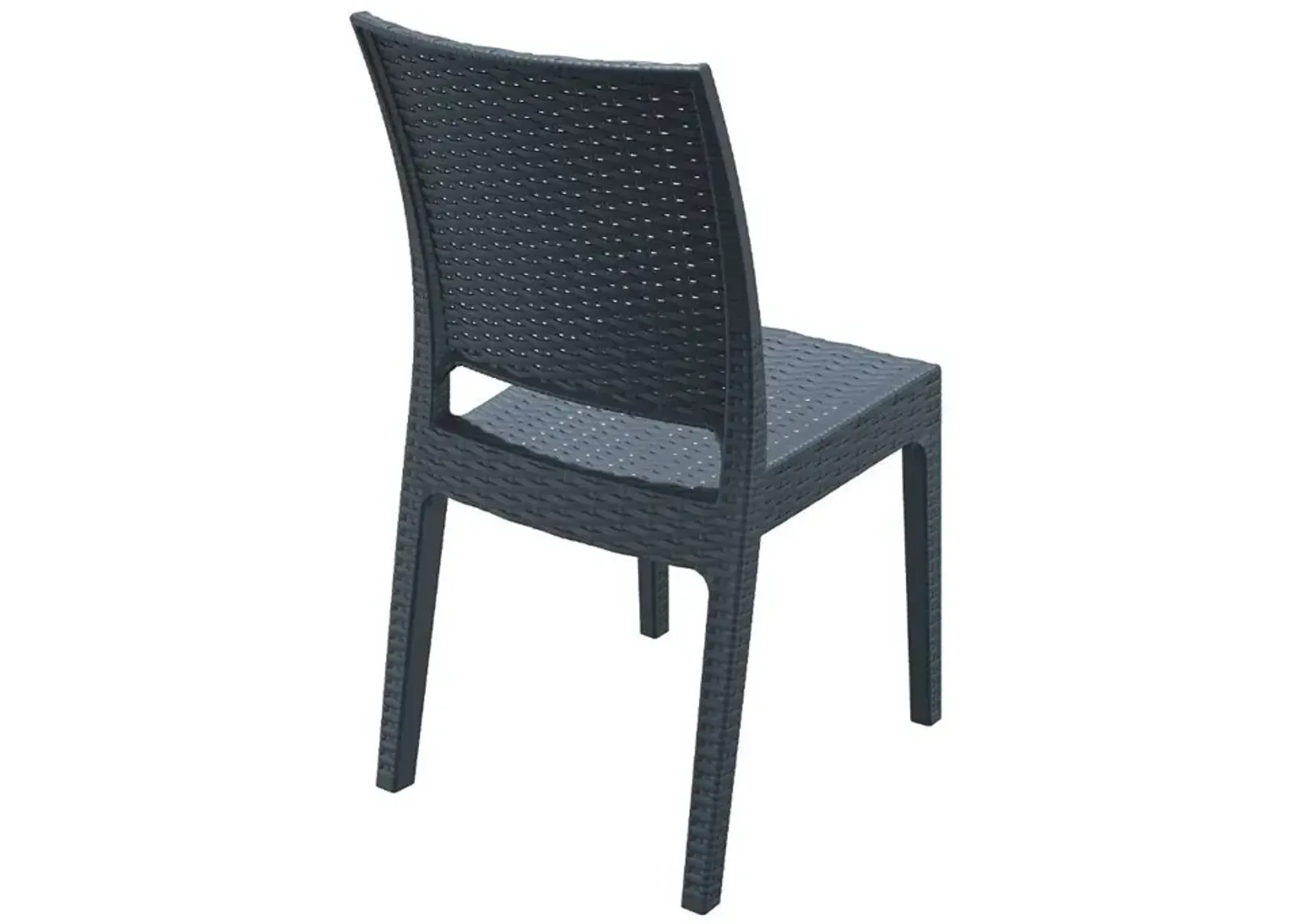 Compamia Florida Resin Wickerlook Dining Chair Dark Gray