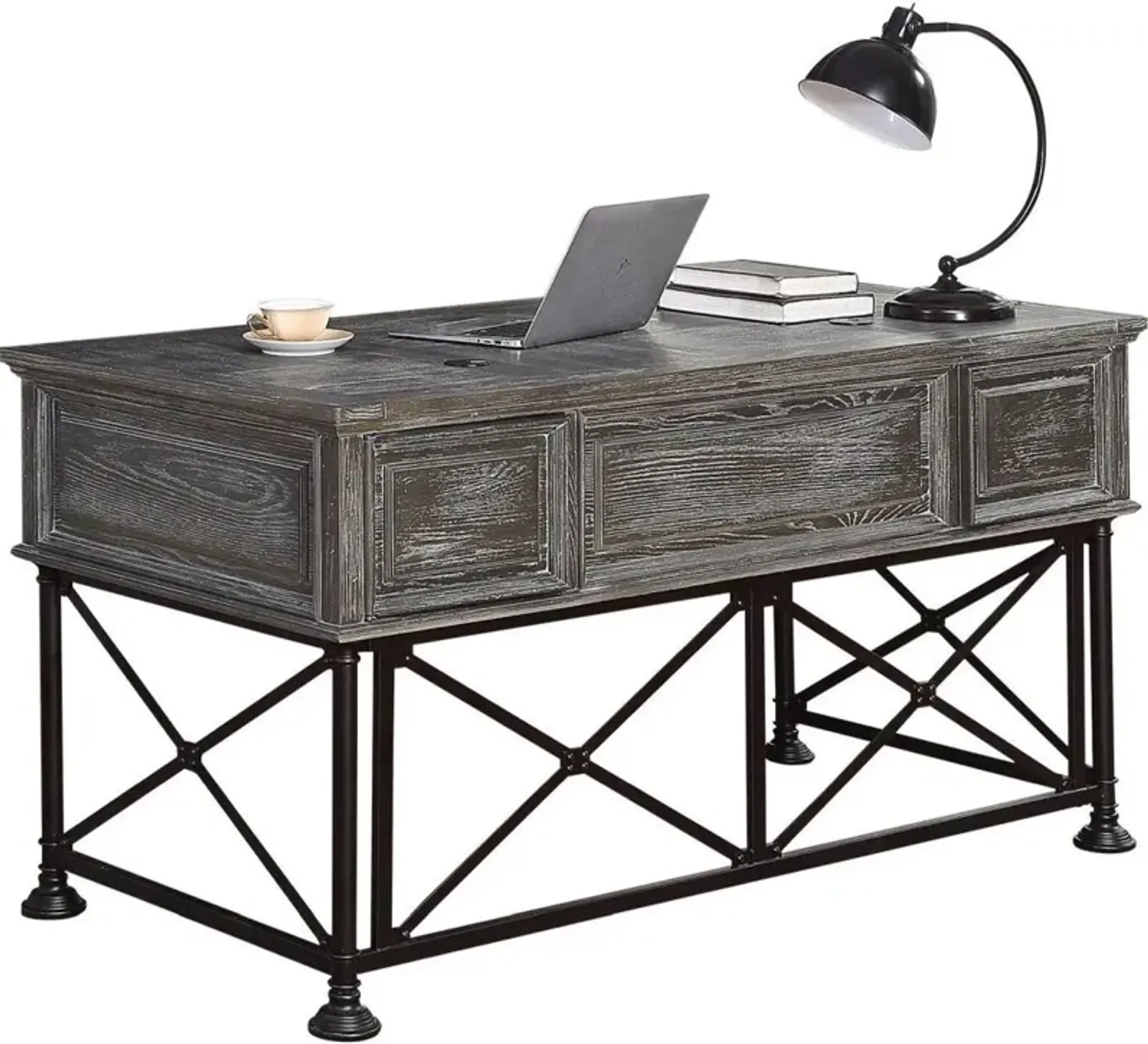 Parker House Gramercy Park Writing Desk Vintage Burnished Smoke