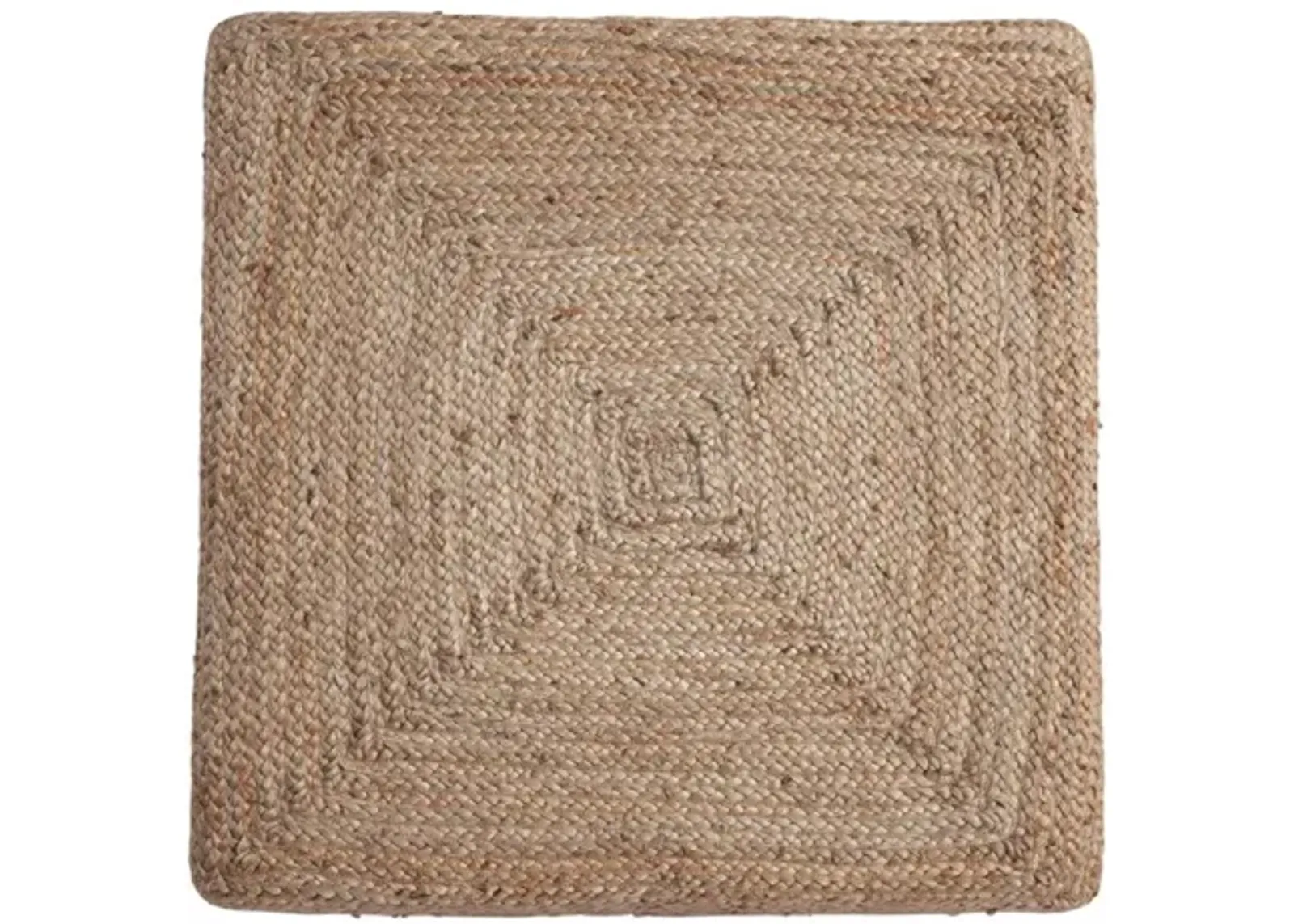 BISCAYNE WOVEN JUTE SQUARE COFFEE TABLE IN NATURAL