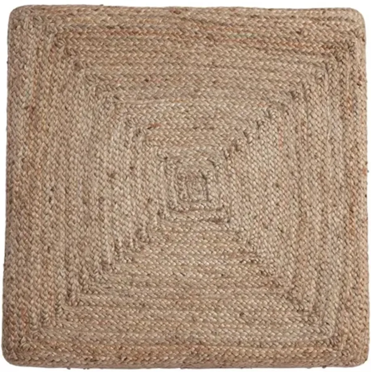 BISCAYNE WOVEN JUTE SQUARE COFFEE TABLE IN NATURAL