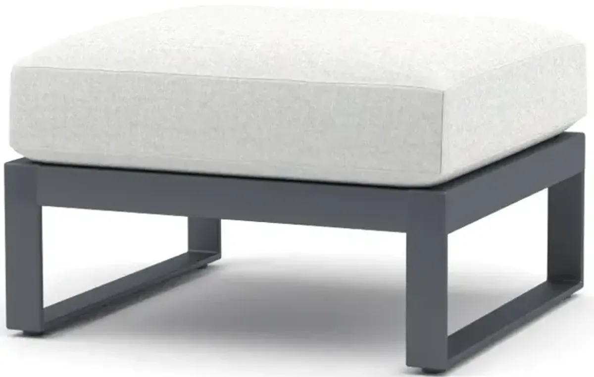 Prestige St.Croix Graphite Ottoman in Swimmer Oyster Fabric