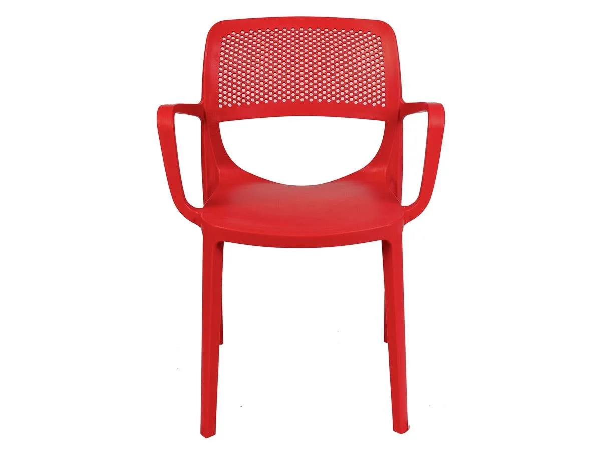 OUTDOOR MILA ARMCHAIR IN RED