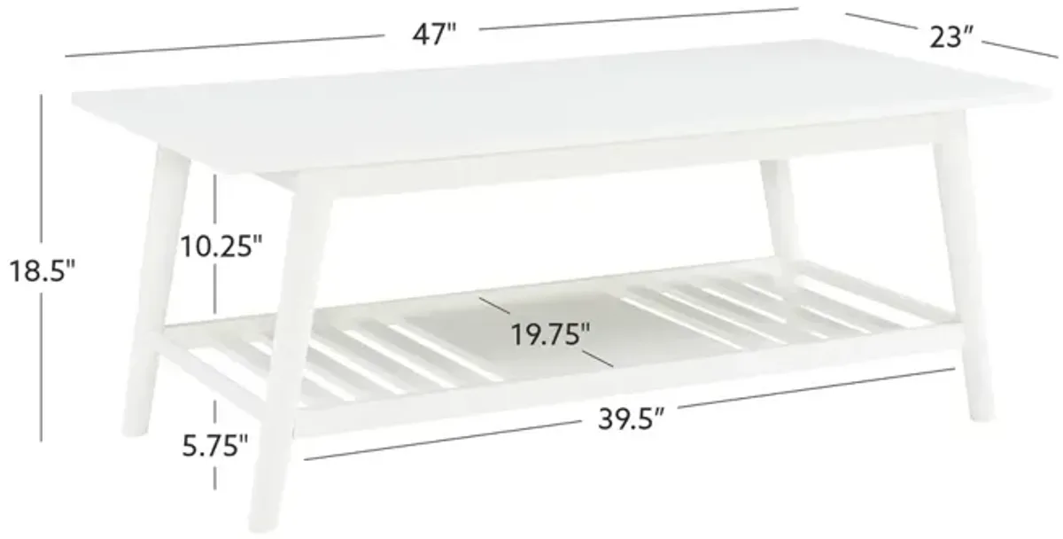 Linon Charlotte Coffee Table White