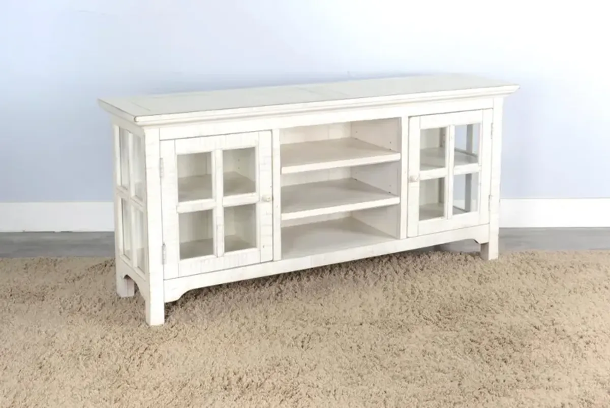 Sunny Designs Marina White Sand TV Stand Console