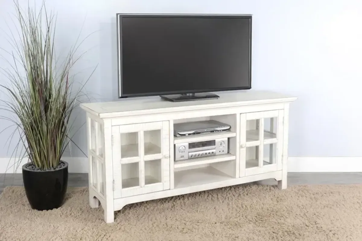 Sunny Designs Marina White Sand TV Stand Console