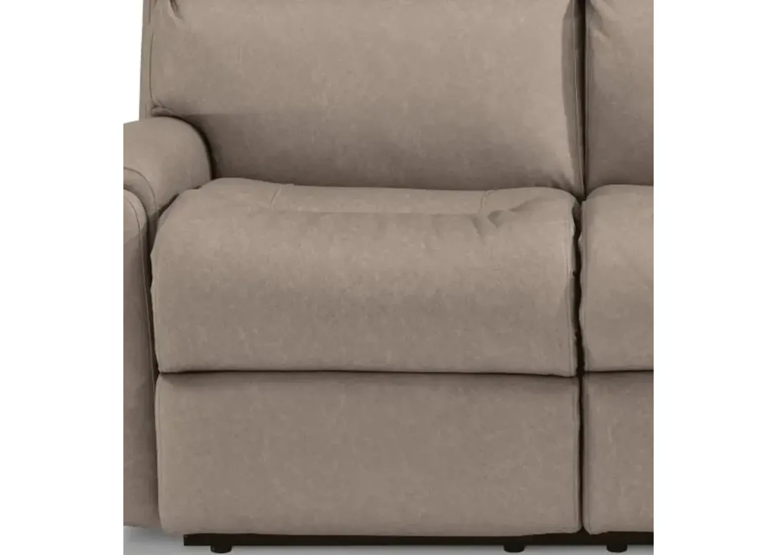 Flexsteel Rio Gray Flint Power Reclining Loveseat with Power Headrests