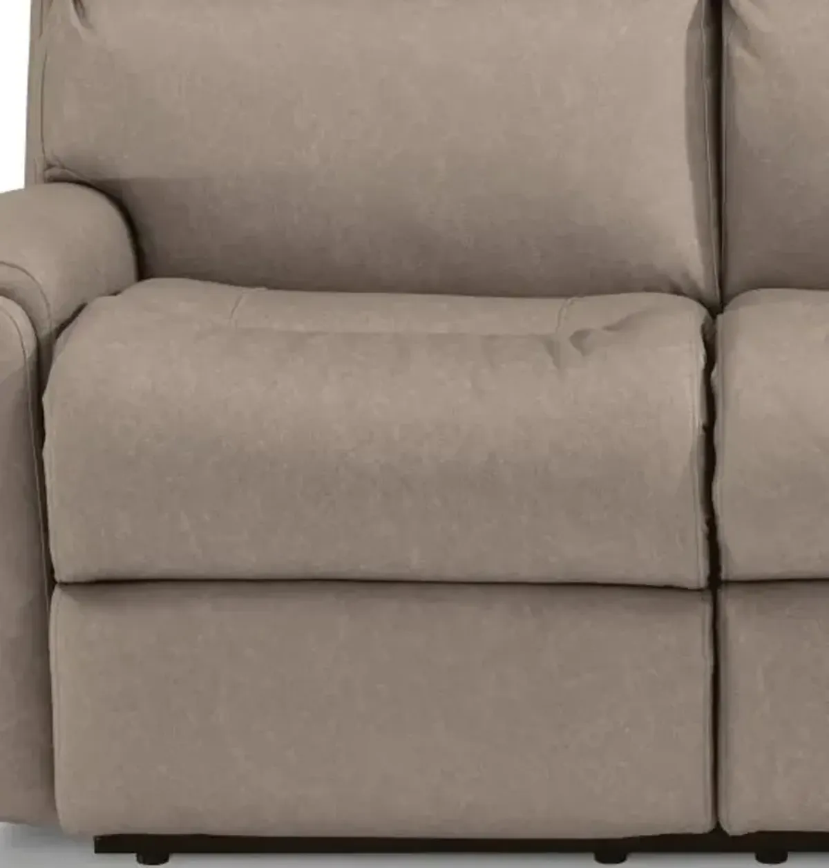 Flexsteel Rio Gray Flint Power Reclining Loveseat with Power Headrests