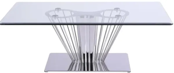 Chintaly Fernanda Contemporary Rectangular Glass Lamp Side Table