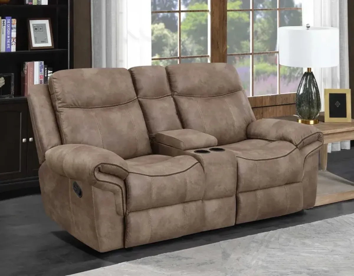 Steve Silver Nashville Manual Glider Recliner Console Loveseat