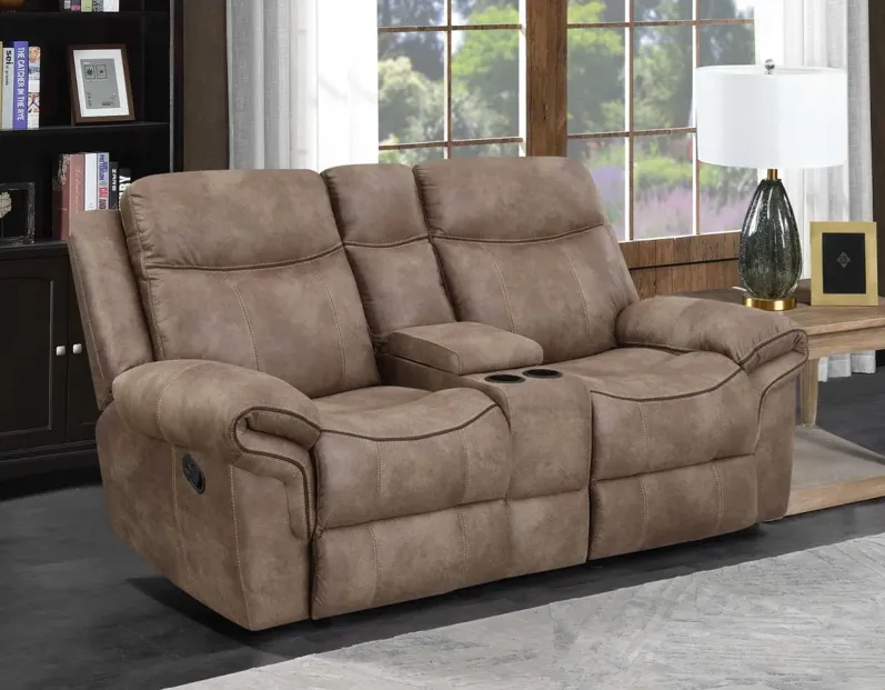 NASHVILLE MANUAL GLIDER RECLINER CONSOLE LOVESEAT