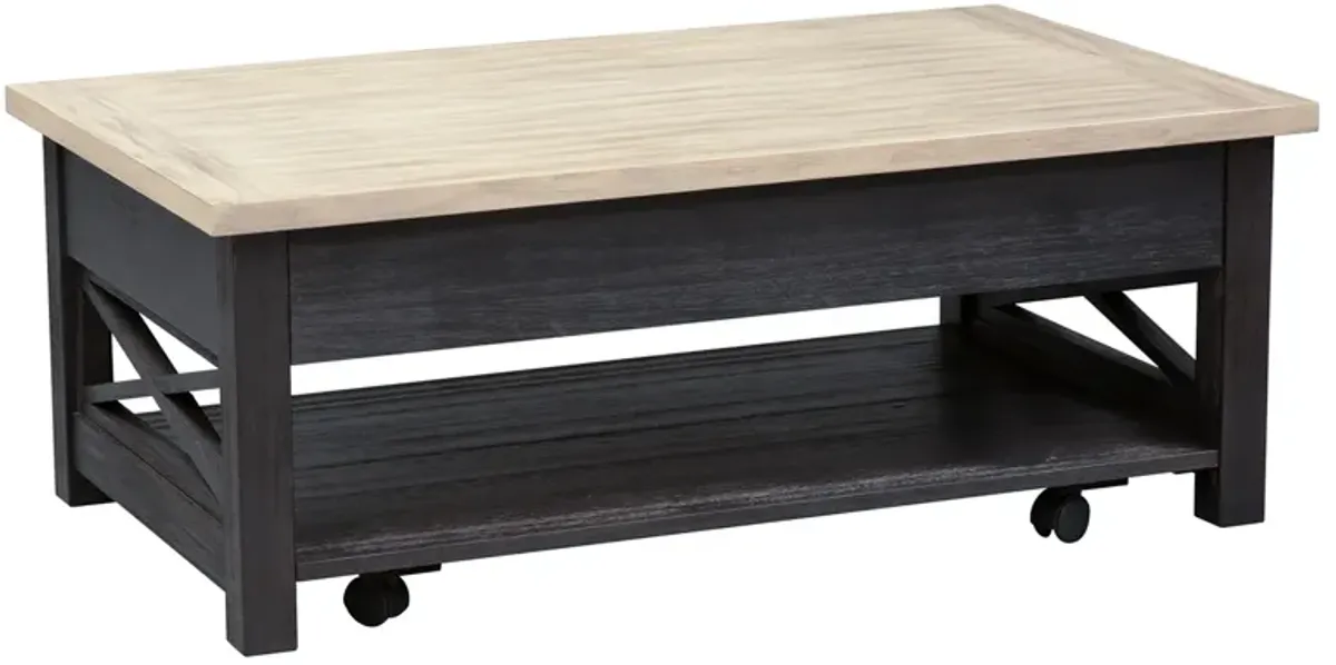 Liberty Furniture Heatherbrook Two-Tone Lift-Top Cocktail Table