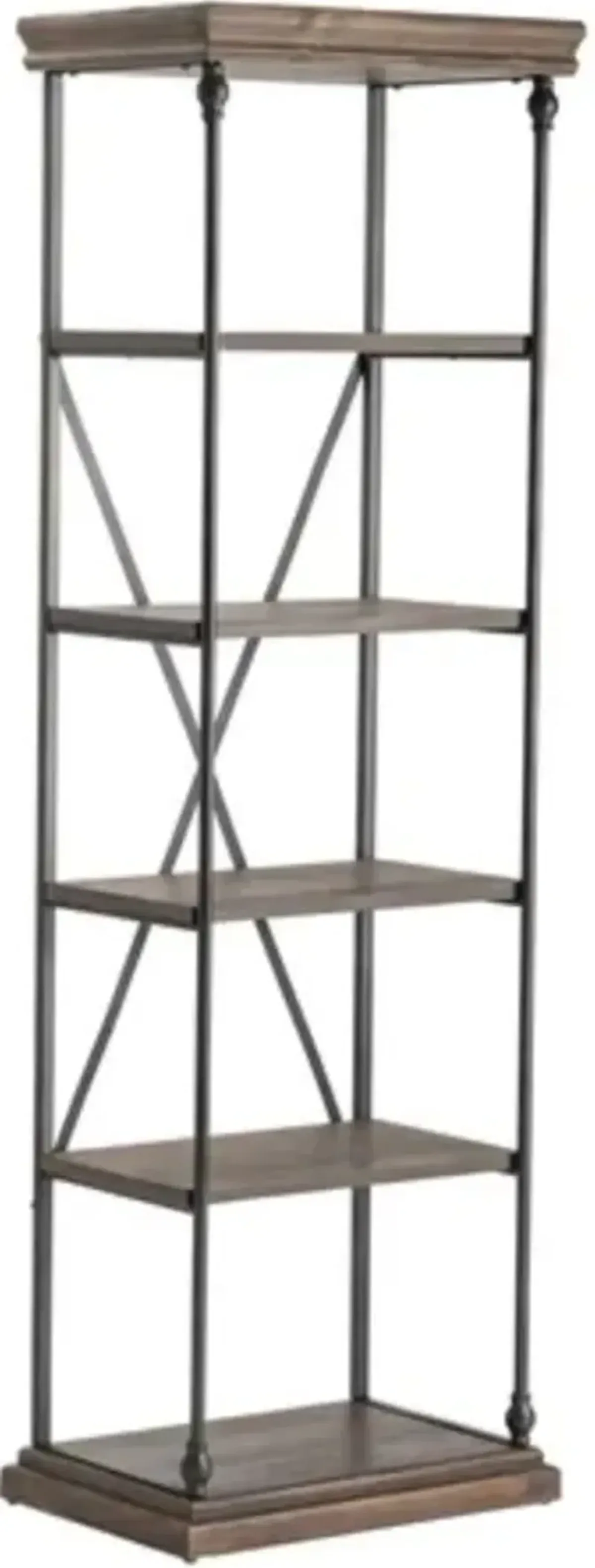 Crestview Covington Dark Brown/Black Etagere