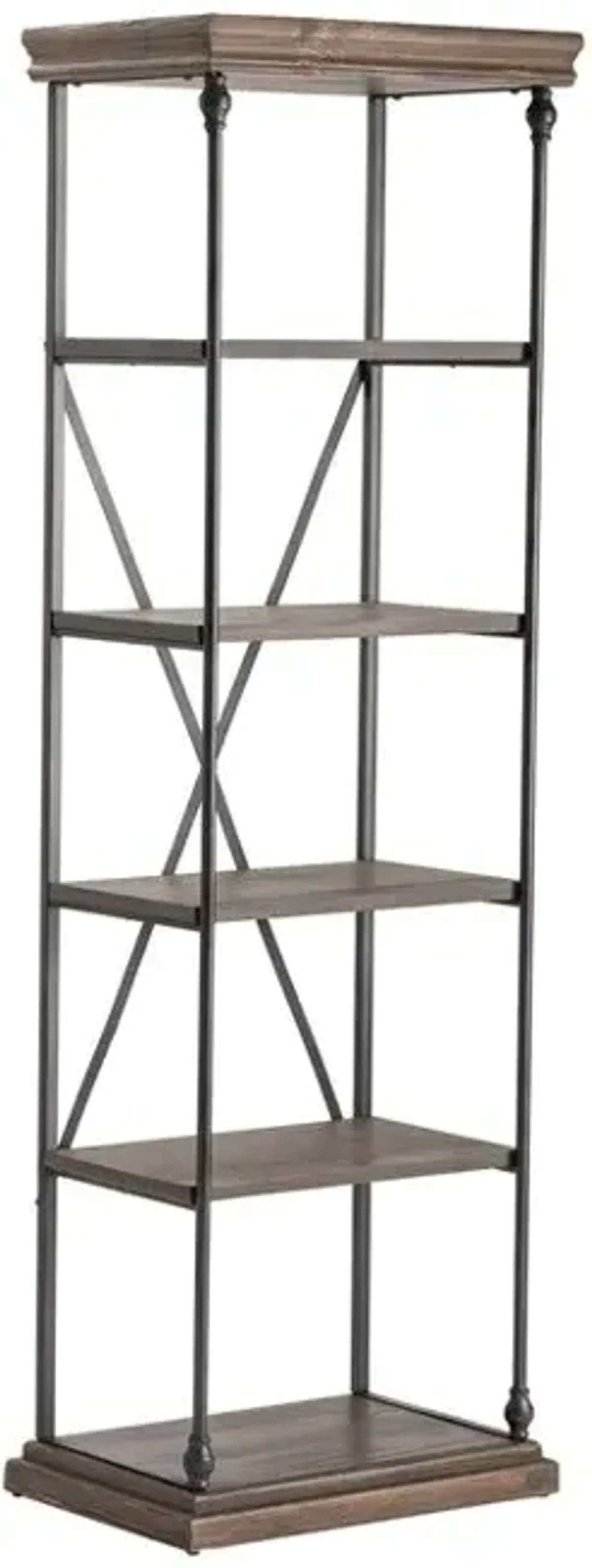 Crestview Covington Dark Brown/Black Etagere