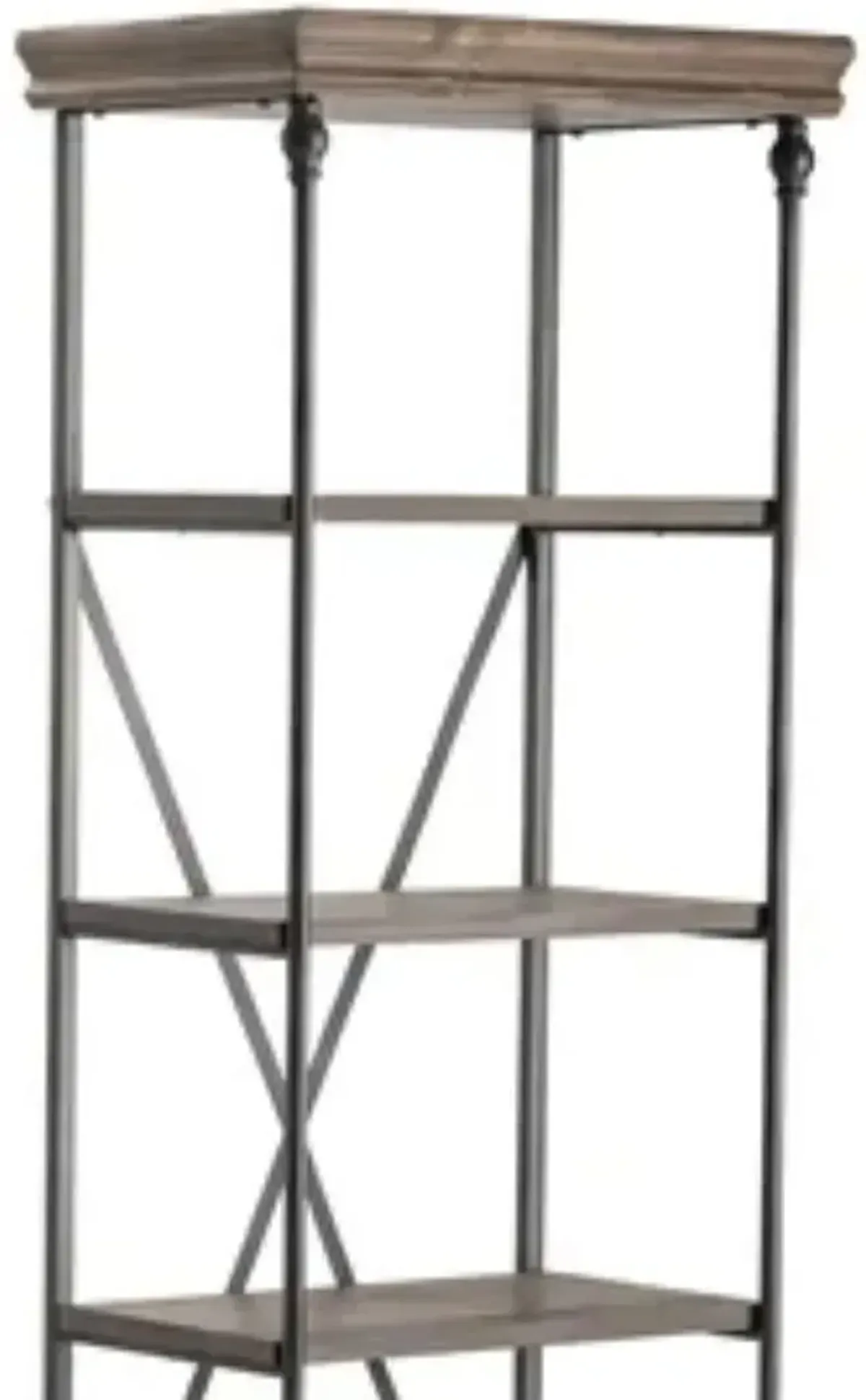 Crestview Covington Dark Brown/Black Etagere