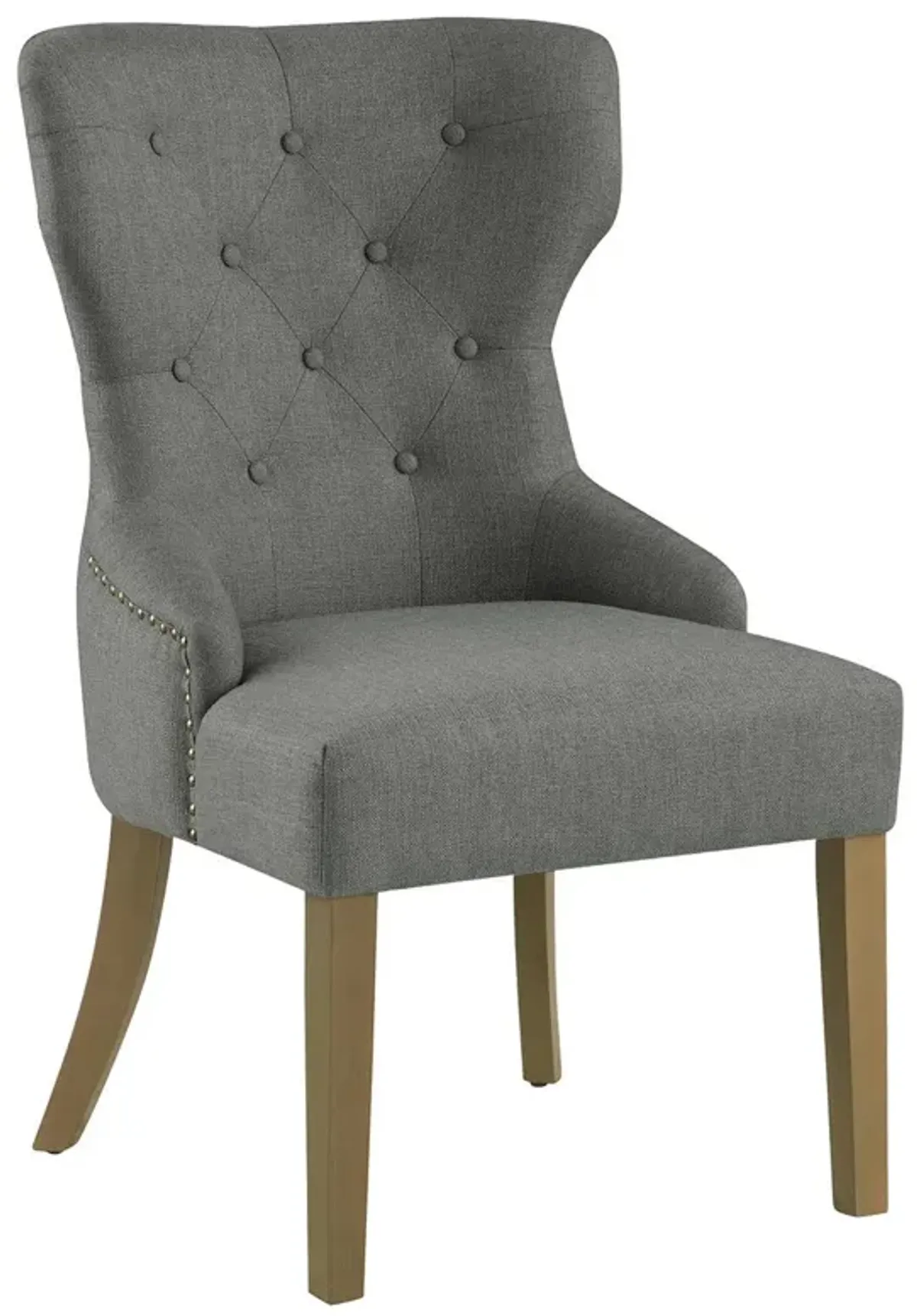 Coaster Baney Tufted Upholstered Dining Chair Grey & Rustic Grey