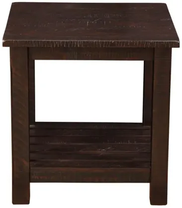 BARN DOOR COLLECTION END TABLE IN ESPRESSO