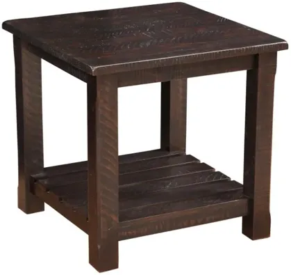 BARN DOOR COLLECTION END TABLE IN ESPRESSO