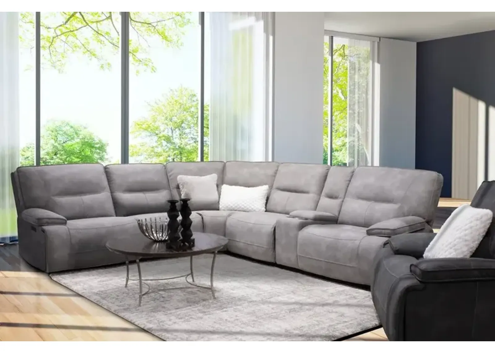 Parker House Gladiator Sky 6-Piece Power Sectional