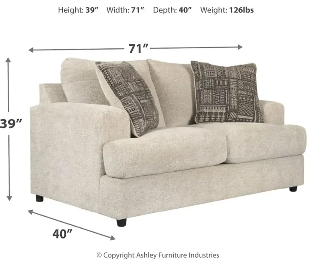 Ashley Soletren Stone Loveseat