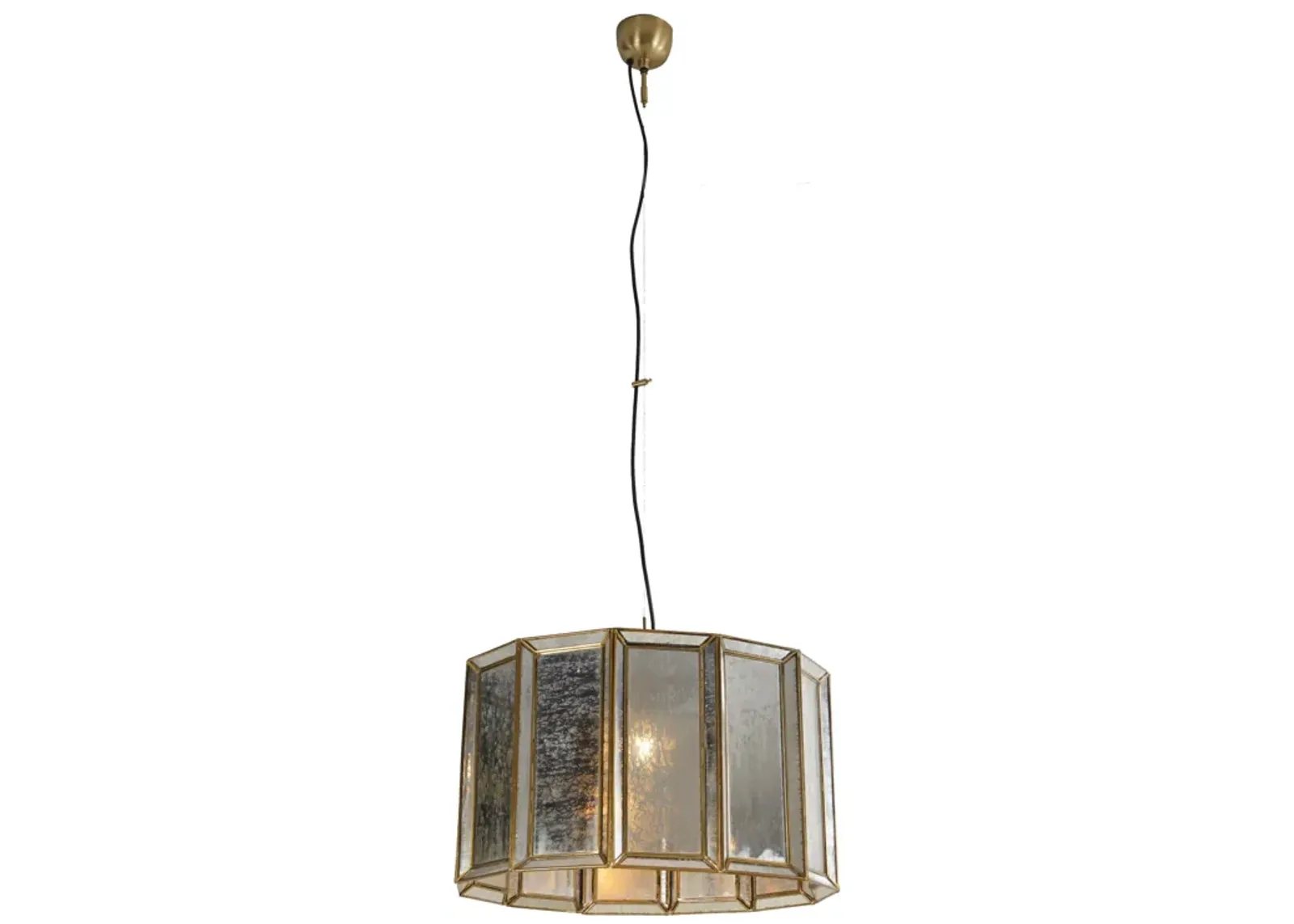 Home Trends Design Boho Glass Round Hanging Pendant Light