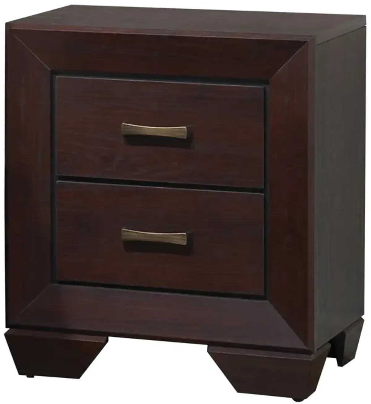 Kauffman 2-Drawer Nightstand Dark Cocoa