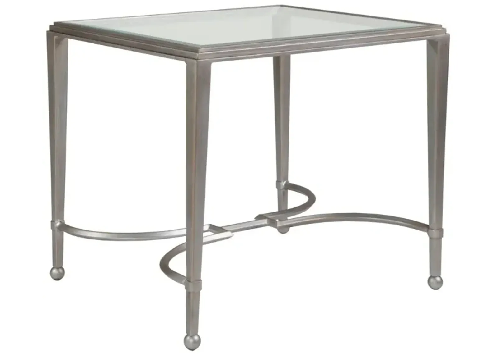 Artistica Home by Lexington Metal Designs Sangiovese 24 Inch Rectangular Metal End Table Silver/Gold