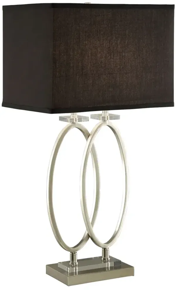 Coaster Izuku 29 Inch Rectangular Shade Table Lamp Brush Nickel